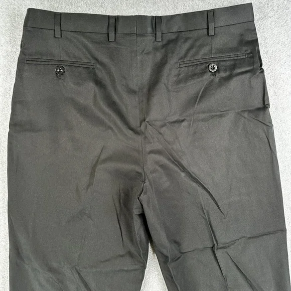 Brioni Cannes Dress Pants Mens 36x27 Black Pleated Front Straight Leg Trousers